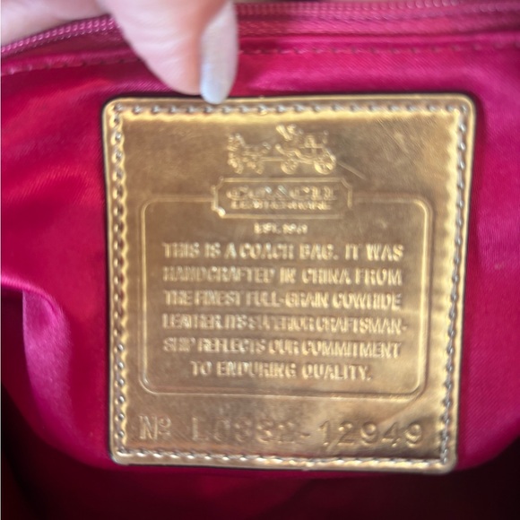 Coach Metallic Gold Madison Large Leather Satchel - Picture 4 of 13